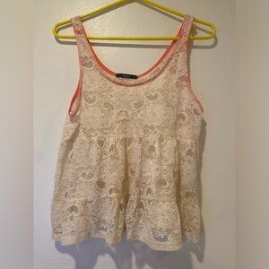 Lace tank top